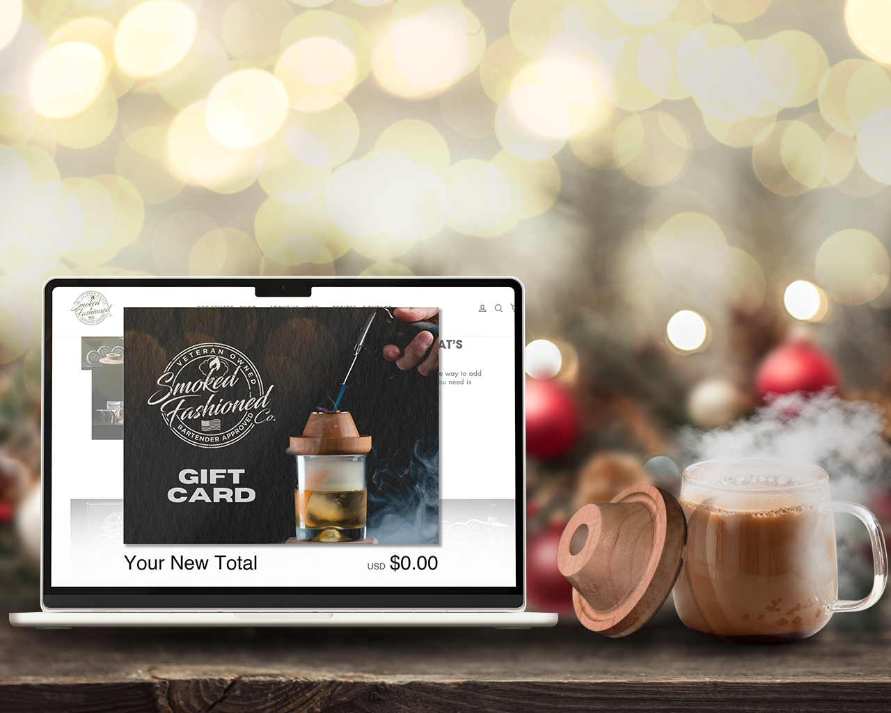 A practical holiday gift: digital Smoked Fashioned gift card