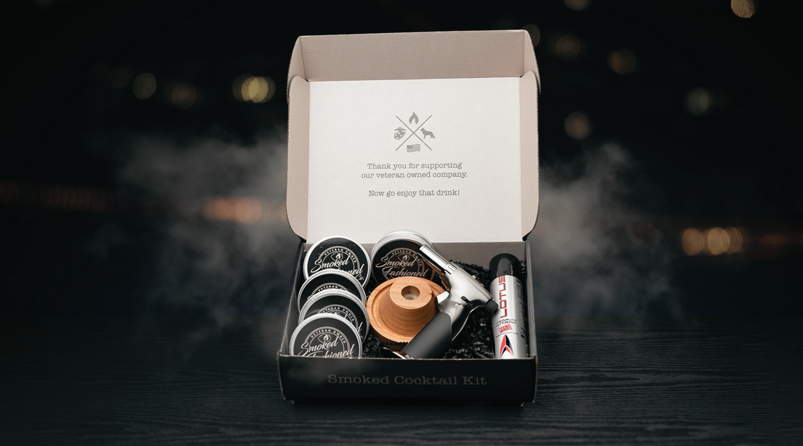 Smoked Fashioned kits with sleek designs, perfect for corporate gifting